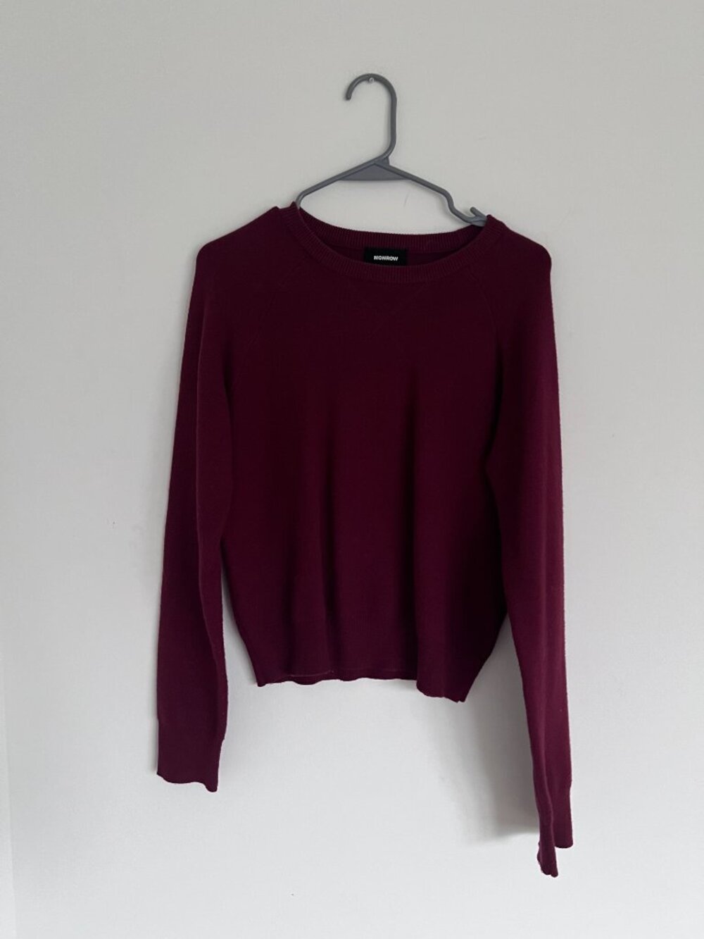 Monrow Burgundy Crewneck Sweater XS